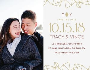 Modern Deco Save the Date Cards
